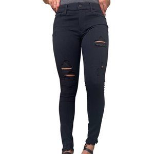 Express Black Stretchy Mid Rise Jeans
